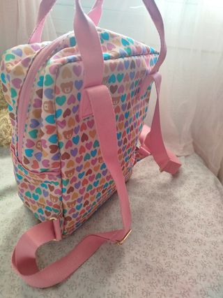 Bolso Mochila Niña Corazones