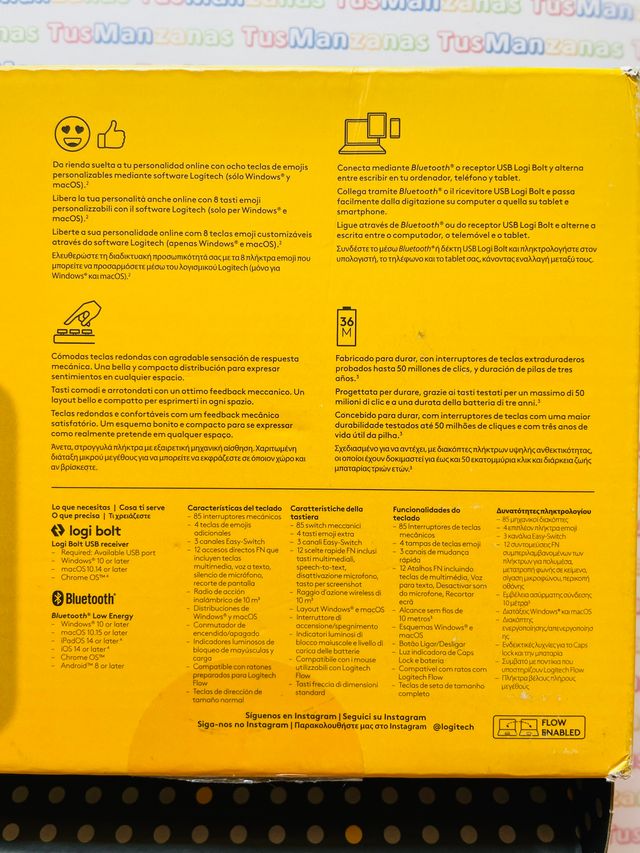 Teclado Logitech POP KEYS Amarillo