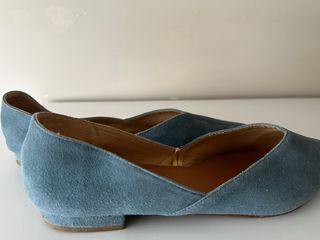 Manoletinas azul ante Unit talla 39