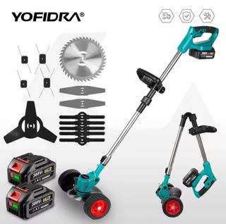 Desbrozadora Cortacésped YOFIDRA con  2 Baterías
