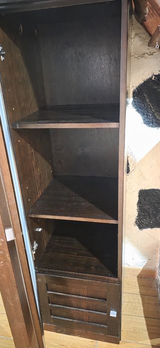 Mueble Madera Wengue y Cristal