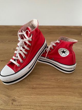 Converse plataforma rojas