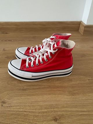Converse plataforma rojas