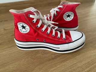 Converse plataforma rojas