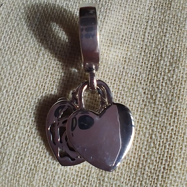 Colgante Corazón y Rosa Plata