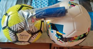 2 palloni da calcio e futsal + bomba