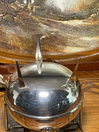 Zuccheriera con Coperchio e Mestolo in Alpaca