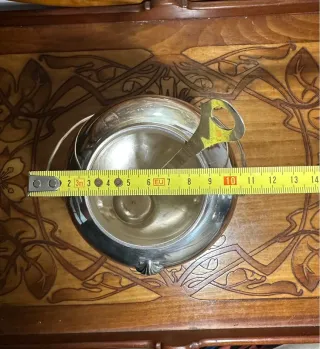 Zuccheriera con Coperchio e Mestolo in Alpaca