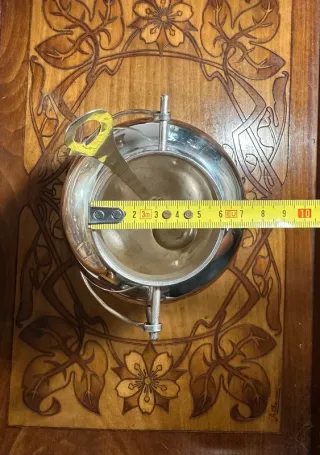 Zuccheriera con Coperchio e Mestolo in Alpaca