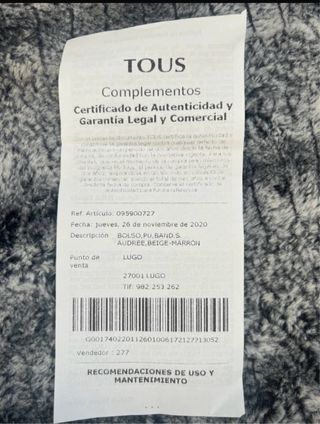 Bolso bandolera Tous
