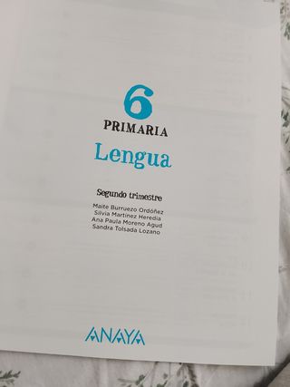 6 de primaria de lengua de cualquier colegio