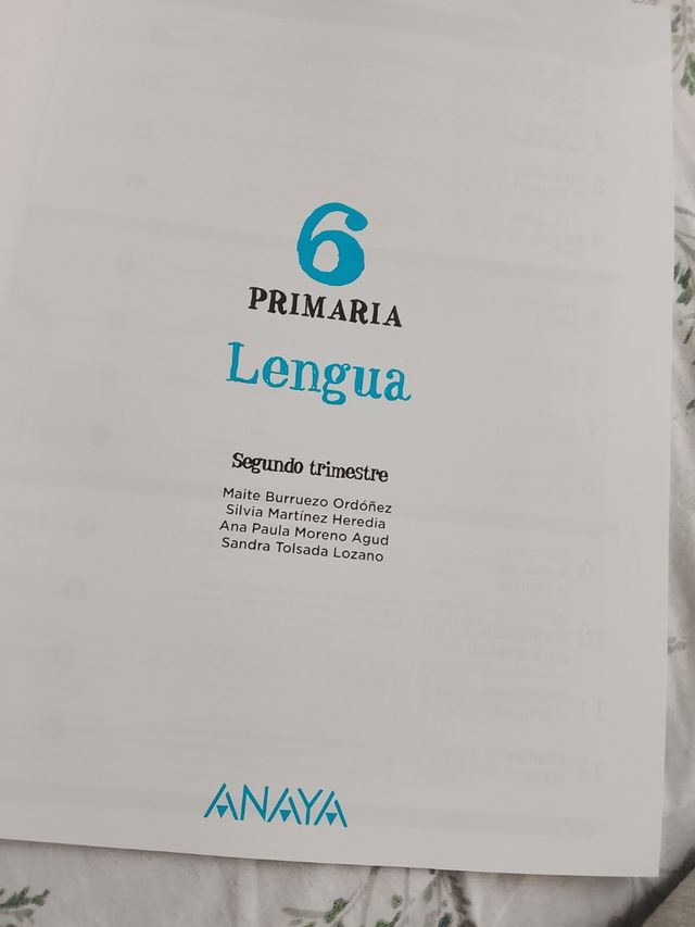 6 de primaria de lengua de cualquier colegio