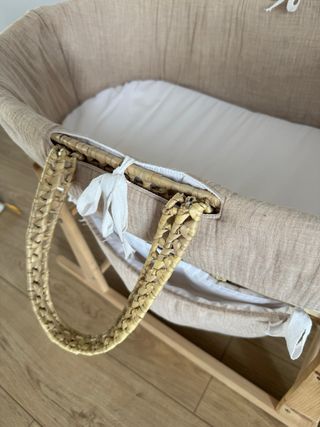 Moisés para bebé de mimbre