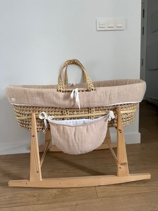 Moisés para bebé de mimbre