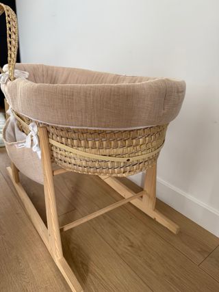 Moisés para bebé de mimbre