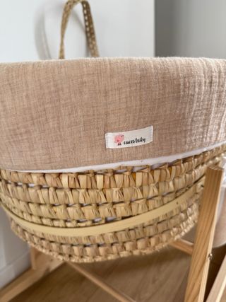 Moisés para bebé de mimbre