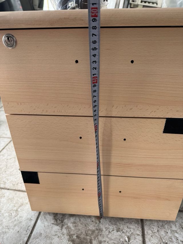 Cassettiera noce nuova con chiave