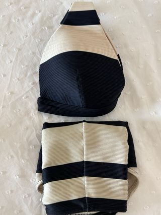 Bikini Retro Andrés Sardá Rayas Beige/Negro
