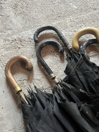 Lote de 5 paraguas antiguos