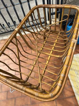 Culla antica in legno di bambù 