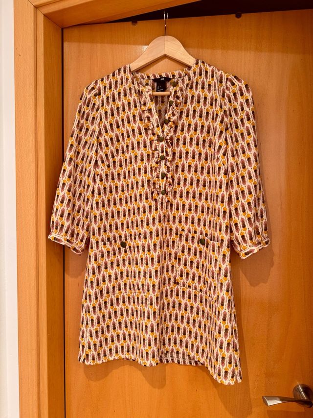 Vestido corto H&M estampado