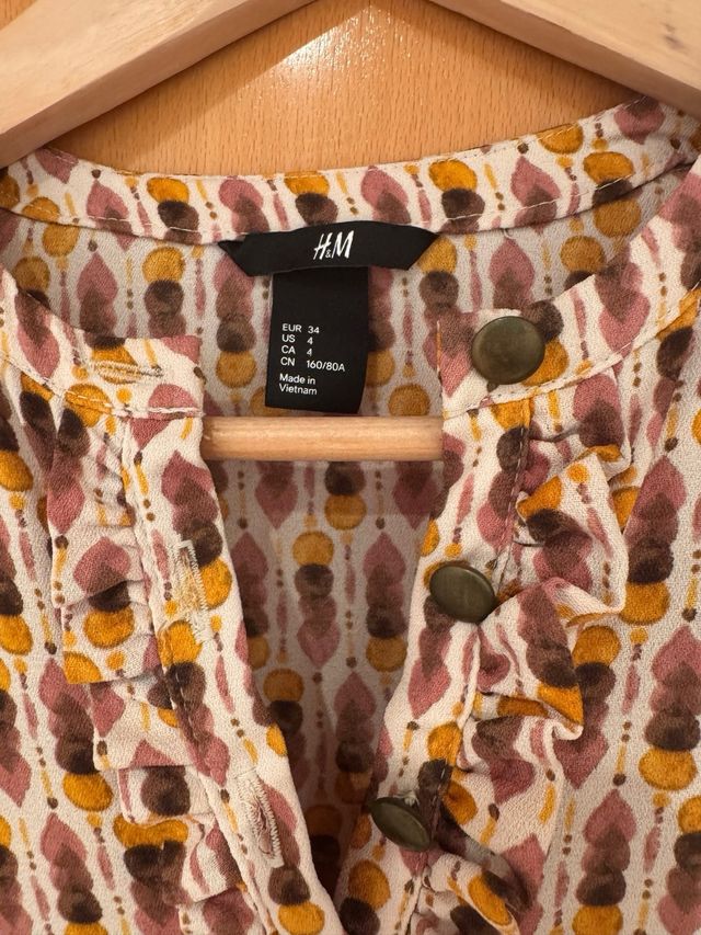 Vestido corto H&M estampado