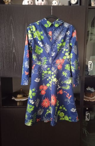 abito blu fantasia fiori