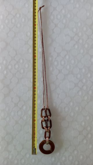 Collana donna marrone oro usata vintage lunga