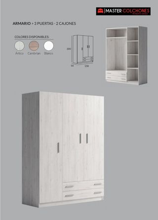 Armario 3 Puertas Blanco