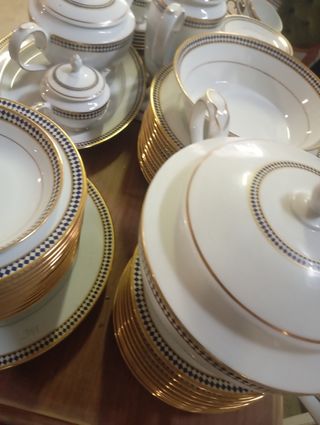 Servizio completo porcellana oro e bianco