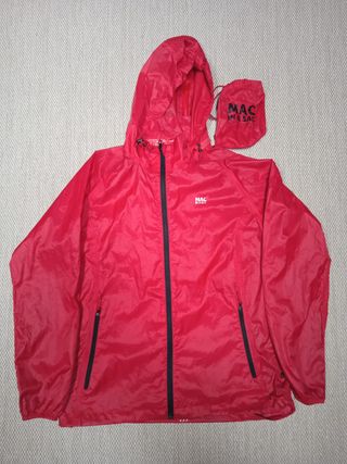 Cortavientos impermeable Mac in a Sac rojo