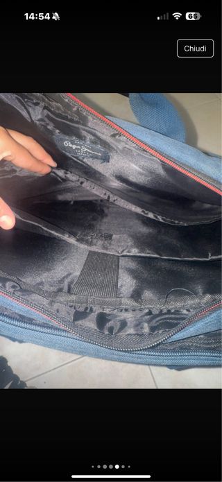Cartella porta computer Pepe Jeans blu