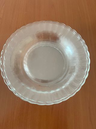 4 Platos Hondos Vintage Duralex Transparentes