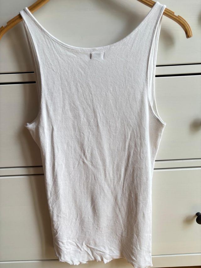 Camiseta T.M blanca de tirantes Oysho