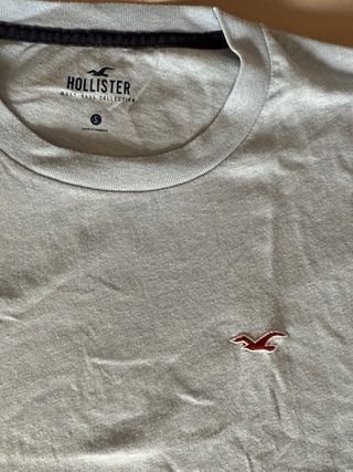 Camiseta Hollister Gris Talla S