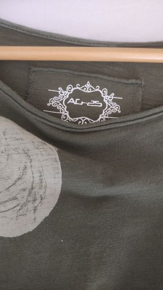 Camiseta de algodón verde