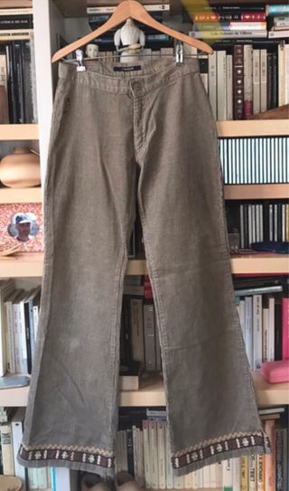 Pantalón pana vintage marrón
