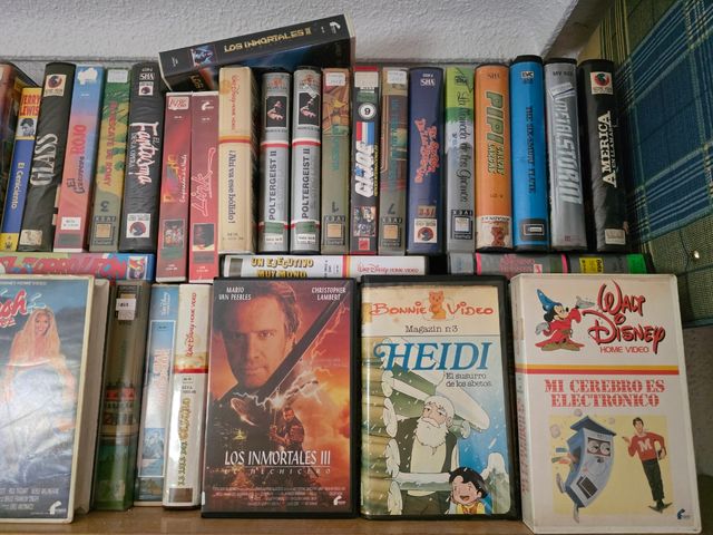 Lote Películas VHS Alquiler Videoclub