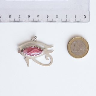 Dije Ojo de Horus de Plata Ley 925 con Piedra 