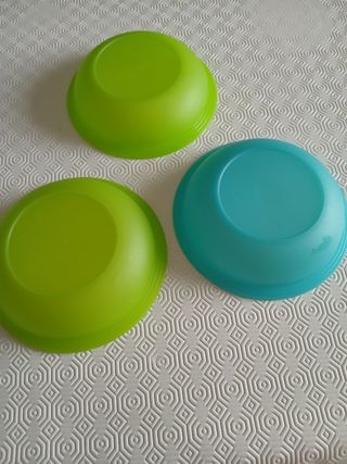Set 3 ciotole Tupperware con 2 coperchi

