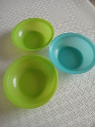 Set 3 ciotole Tupperware con 2 coperchi

