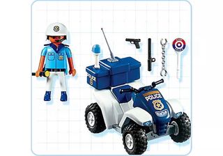 Playmobil Policía ATV con Figura y Accesorios