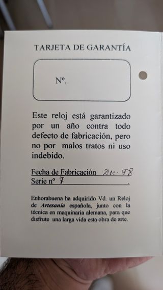 Reloj carrillón de artesanía española