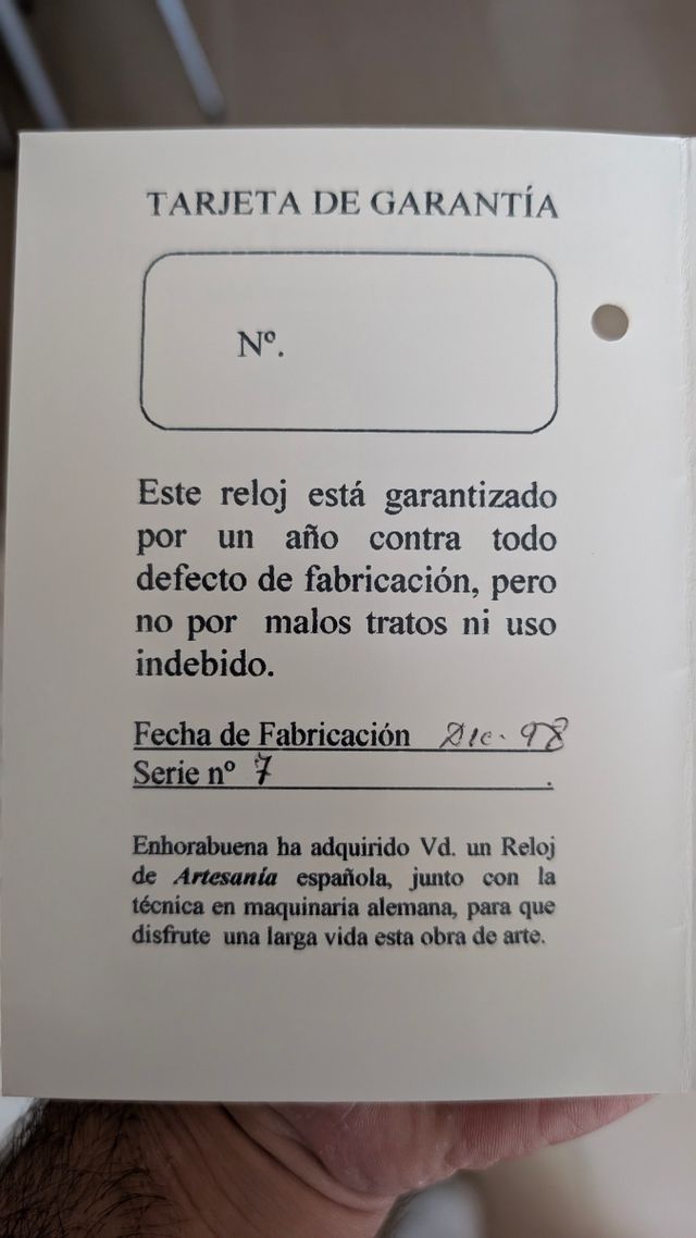 Reloj carrillón de artesanía española