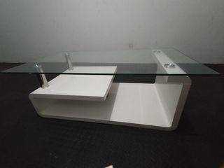 Mesa de centro moderna cristal y metal