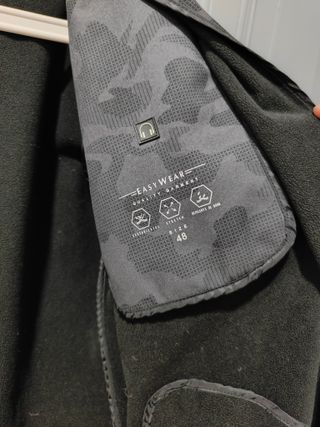 Chaqueta Técnica Hombre Impermeable Negra/Gris