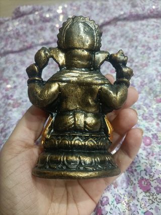 Figura de resina Ganesha Abrecaminos tono Dorado