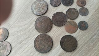 Lote 7 monedas Alfonso XII y 2ª República total 24