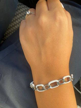Pulsera Lotus Plata y Blanco