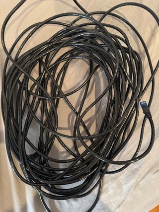 Cable Ethernet Cat 6 Negro 20m